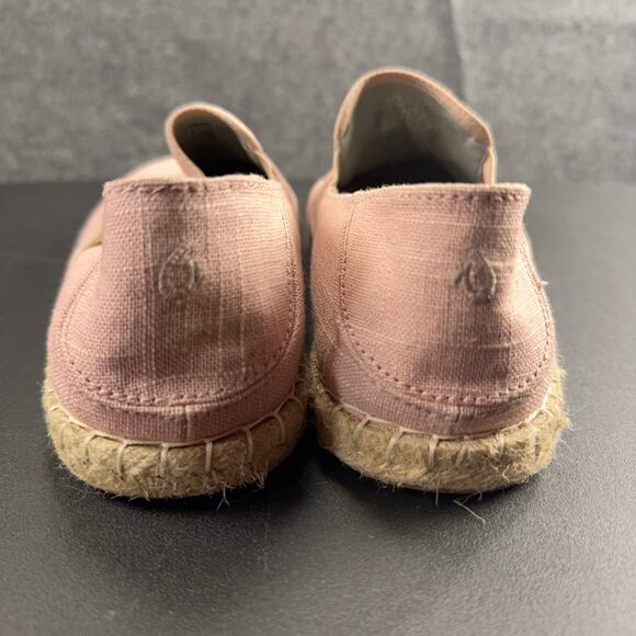 OLUKAI Kaula Pa'a Kapa Rose Pink Linen Espadrille Slip On Loafers Wms‎ 9US 39EU - Picture 4 of 9